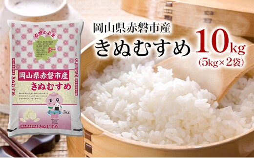 米 2025年産 きぬむすめ 10kg（5kg×2袋）岡山県赤磐市産 精米 白米 こめ お米 特Aランク 