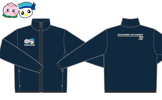 ふるさと納税限定 岡山シーガルズ×赤磐市コラボジップジャケット ファッション 洋服 ネイビー Sサイズ