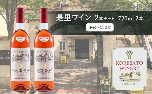 是里 ワイン 果実酒 キャンベルロゼ 720ml 2本 岡山 赤磐市 お酒