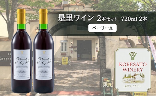 是里 ワイン 果実酒 ベーリーA 720ml 2本 岡山 赤磐市 お酒