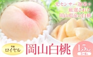 【2026年先行予約】岡山の白桃 等級 ロイヤル 約1.5kg(5～6玉) 清水白桃 おかやま夢白桃 白鳳 白麗 なつおとめ 晴れの国 岡山農業協同組合 鴨方支店 《7月上旬-7月末頃出荷》岡山県 浅口市 岡山県産 白桃 桃 もも 果物 フルーツ ギフト ご贈答 送料無料【配送不可地域あり】（北海道・沖縄・離島）---124_c3401_7a7m_25_24500_1500r---