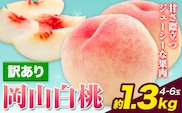 【2026年先行予約】訳あり 白桃 桃 1.3kg ハレノフルーツ （犬塚農園） 《2026年6月末-8月中旬頃出荷》岡山県 浅口市 フルーツ モモ 果物 青果 旬 おかやま夢白桃 白麗 白鳳 清水白桃 なつごころ 加納岩白桃 ご家庭用【配送不可地域あり】（北海道・沖縄・離島）---124_c2520_6m8b_25_17500_1300g---