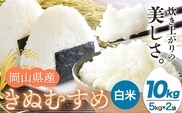 【令和8年産】白米 10kg 5kg×2袋 お米 10キロ 国産 岡山県産 きぬむすめ 10kg(5kg×2袋) 全農パールライス株式会社《11月上旬頃から順次30日以内出荷予定（土日祝除く）》 岡山県 浅口市 送料無料 こめ 精米 きぬむすめ お取り寄せ---asakuchi_zpr_4_26---