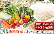 旬の新鮮野菜とお米詰め合わせセット 野菜5～10品目入 青空市きらり《30日以内に出荷予定》 野菜 岡山県 野菜 矢掛町 野菜 野菜 野菜詰め合わせ 野菜 米 野菜 米3kg 野菜 トマト 野菜 きゅうり 野菜 アスパラガス 野菜 玉ねぎ 野菜 リーキ 野菜 送料無料 野菜 ---osy_cakyrs_30d_25_18000_s---