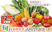 【12ヶ月定期便】旬の新鮮野菜詰め合わせセット 野菜5～10品目入 青空市きらり《お申込み月の翌月から出荷開始》岡山県 矢掛町 野菜 野菜詰め合わせ トマト きゅうり アスパラガス 玉ねぎ リーキ 送料無料---osy_cakystei_24_86000_mo12num_s---