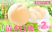 【先行予約】訳あり 清水白桃 約2kg 片山ファーム《2024年7月中旬頃-8月中旬頃出荷》 岡山白桃 岡山県矢掛町産 桃 モモ 果物 スイーツ フルーツ デザート---osy_ckatash_ae7_24_15000_2kg---