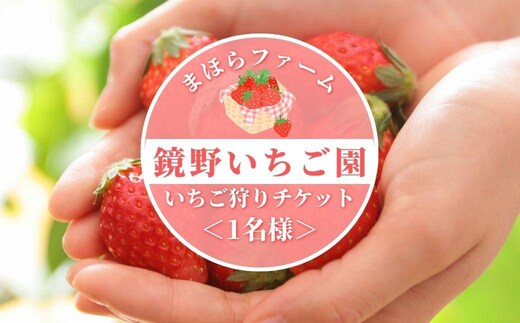 鏡野町まほらファーム いちご狩りご招待券（1名様）【2026年2月～5月】【029-a016】