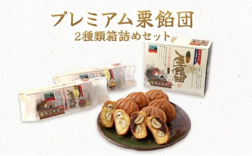 プレミアム栗餡団・2種類箱詰めセット 【010-a017】