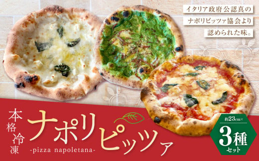 【ミシュランガイド2021年でビブグルマン掲載店がお届け】 本格 冷凍 ナポリピッツァ 3枚 セット(マルゲリータ、クアトロフォルマッジ、ブラッチョディフェッロ)【2025年1月より順次発送】 ピザ ピッツァ 冷凍 惣菜