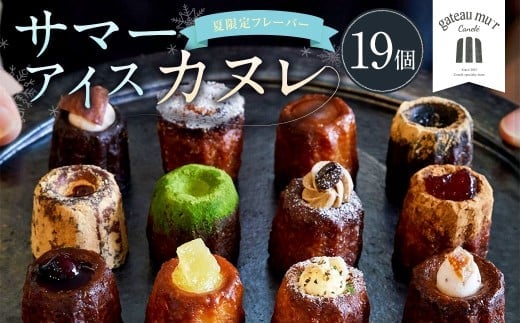ガトーミュール サマー アイスカヌレ 19個入 【2026年5月下旬~8月上旬迄発送予定】スイーツ お菓子 おやつ ミニ カヌレ 洋菓子 ギフト ショコラオランジュ 夏いちご マンゴー 塩キャラメル バニーユ ピーチパッション 抹茶 ピニャコラーダ バナーヌ グアテマラ カシス シトロン ミラベル 冷凍