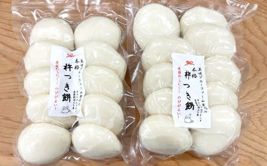 杵つき丸白餅 50g×10個入り 2袋 岡山県美咲町産 / 計約1kg 計20個 丸白餅 【6月-9月発送不可】
