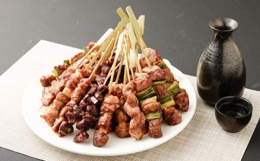 《3ヶ月定期便》 『京鴨』串6種バーベキューセット(約1.1kg) / むね串 むねネギ串 もも串 ももネギ串 砂ずり串 ササミ串