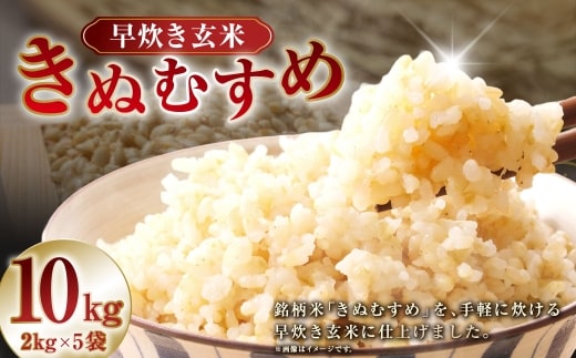 【 令和7年産 】 岡山県産 きぬむすめ 早炊き 玄米 10kg （ 2kg × 5袋 ） お米 米 こめ 白米 白飯 飯 ご飯 おにぎり ブランド米 ブランド 国産 コメ 洗米不要