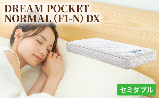 マットレス 寝具 アレルリーフ ドリームベッド DREAM POCKET NORMAL（F1-N）DX セミダブル 【配達不可：北海道・沖縄・離島】 