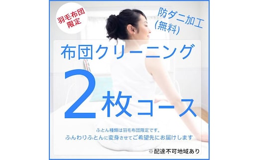 ふとんクリーニング 2枚 （羽毛限定） 