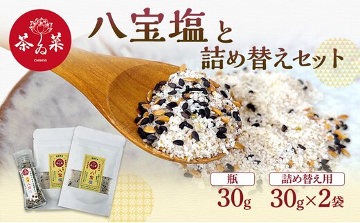 八宝塩 30g×1瓶 詰め替え用 30g×2袋 薬膳 塩 味塩 調味料