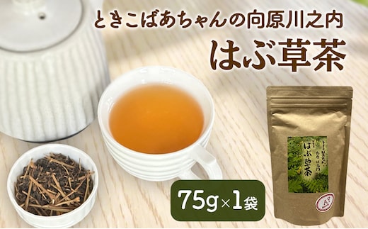 ときこばあちゃんの向原川之内 はぶ草茶 75g×1袋 茶葉 お茶 ハブ草茶 ノンカフェイン 国産 無農薬 広島 安芸高田市