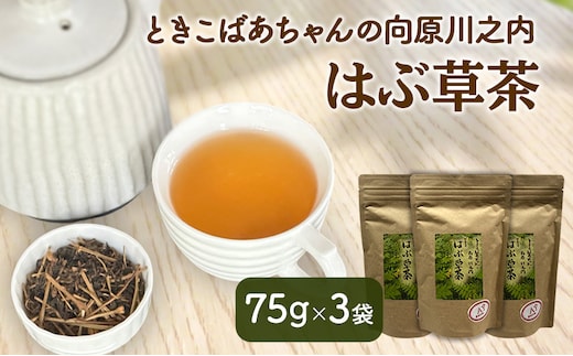 ときこばあちゃんの向原川之内 はぶ草茶 75g×3袋 茶葉 お茶 ハブ草茶 ノンカフェイン 国産 無農薬 広島 安芸高田市