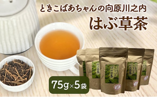 ときこばあちゃんの向原川之内 はぶ草茶 75g×5袋 茶葉 お茶 ハブ草茶 ノンカフェイン 国産 無農薬 広島 安芸高田市