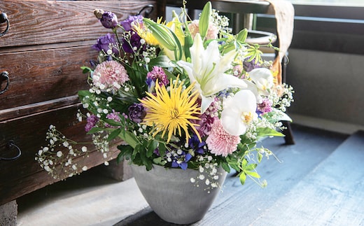 1級フラワー装飾技能士 フラワーアレンジメント ★御供え用★ k20-29