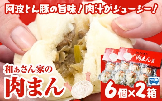 和ぁさん家の肉まん 2箱セット 12個 和ぁさん家 株式会社栄工製作所 《30日以内に出荷予定(土日祝除く)》冷凍食品 肉まん 中華まん ご家庭用 お手軽 ギフト セット 徳島県 美馬市 st-p---tsm_fwsn49_30d_26_16000_2---