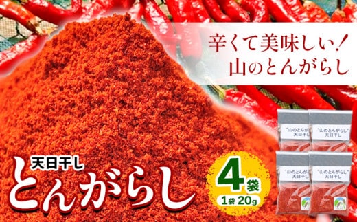 とんがらし 4袋 約20g×4袋 西村農園《30日以内に出荷予定(土日祝除く)》徳島県 美馬市 青果物 野菜 唐辛子 とうがらし---itsm_nsn1_30d_24_9500_4p---