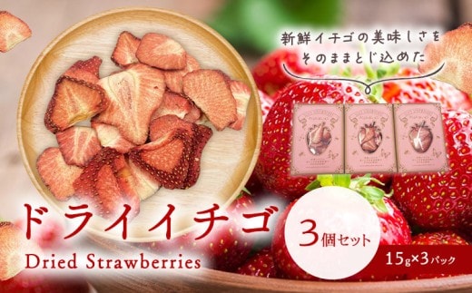 ドライ苺3個セット《30日以内に出荷予定(土日祝除く)》有限会社 ミカモフレテック ドライ 苺 イチゴ 送料無料 徳島県 美馬市---tsm_mkm1_30d_24_11500_15---