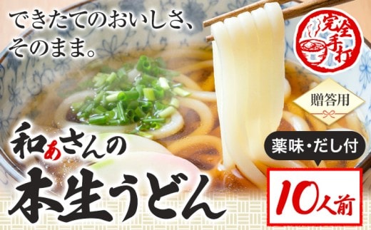 おうどんセット 10人前 《90日以内に出荷予定(土日祝除く)》和ぁさん家、株式会社栄工製作所 うどん 麺 生麺 生うどん 本格 手作り 和食 ご家庭用 こだわり お手軽 ギフト セット 薬味 だし付き 徳島県 美馬市 st-p---tsm_cwsn30_90d_26_19000_10p---