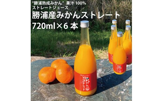勝浦産みかんストレート 720ml×6本
