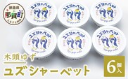木頭ゆず ユズシャーベット 6個入り ゆず 柚子 ユズ 木頭ゆず 木頭柚子 木頭ユズ シャーベット アイス デザート 果汁 ゆず果汁 おやつ OM-67
