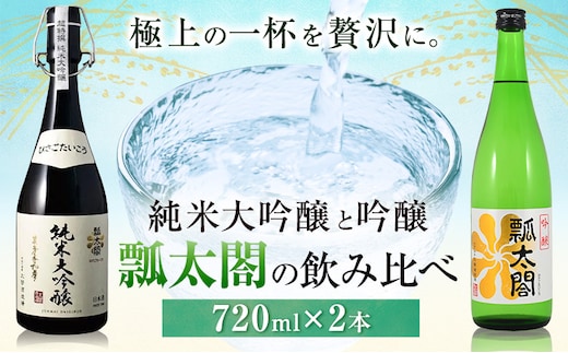 純米大吟醸 吟醸 飲み比べ セット 瓢太閤 各720ml 計2本 日新酒類株式会社《30日以内順次出荷(土日祝除く)》 日本酒 お酒 酒 純米大吟醸酒 吟醸酒 ギフト プレゼント 送料無料 徳島県 上板町---tsk_nssri25_30d_24_19000_2160ml---
