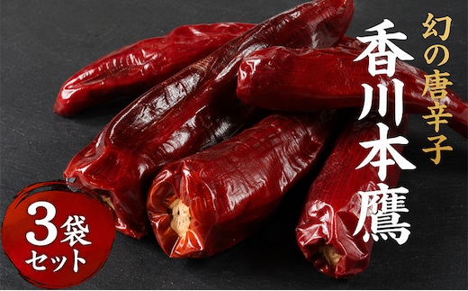 香川本鷹 唐辛子 8g（4本～6本） 3袋セット 伝統野菜 幻の唐辛子 国産唐辛子 乾燥唐辛子 唐辛子ホール 希少品種 香辛料 お取り寄せ 特産品 調味料 スパイス 香川県 丸亀市