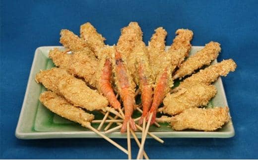瀬戸内海産 海の幸 串揚げ（湯葉衣）