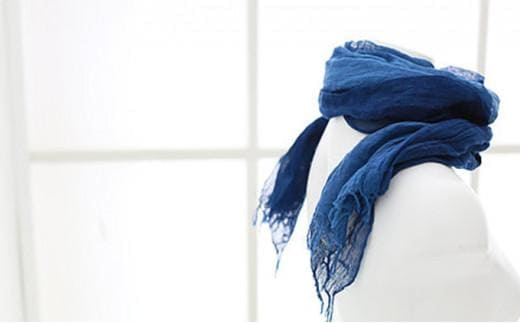 本藍染ストール①