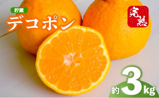 2027年 先行予約 デコポン 約3kg 不知火 しらぬい 貯蔵デコポン みかん 柑橘 蜜柑 オレンジ 果物 フルーツ 果実 旬 贈答用 化粧箱 4月下旬～5月下旬 配送 香川県 丸亀市