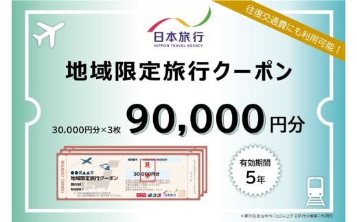 香川県 丸亀市 日本旅行 地域限定旅行クーポン90,000円分 旅行 トラベル クーポン ホテル 旅館 宿泊 観光 体験 グルメ レジャー 
