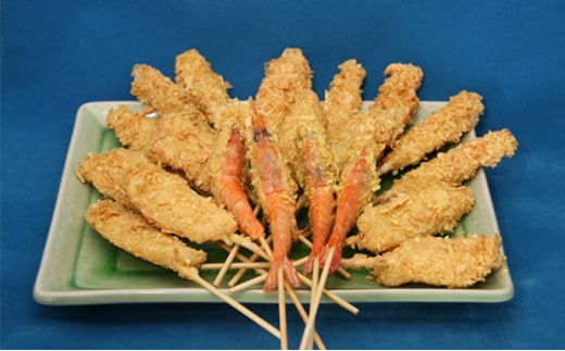 瀬戸内海産 海の幸 串揚げ（湯葉衣）