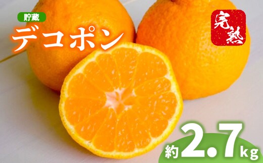 2027年 先行予約 デコポン 約2.7kg 不知火 しらぬい 貯蔵デコポン みかん 柑橘 蜜柑 オレンジ 果物 フルーツ 果実 旬 家庭用 4月下旬～5月下旬 配送 香川県 丸亀市