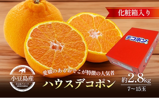 【 小豆島 】 ハウスデコポン 約2.8kg 化粧箱 柑橘 デコポン 不知火 果物 フルーツ ハウス くだもの 国産 香川 香川県 土庄 土庄町 