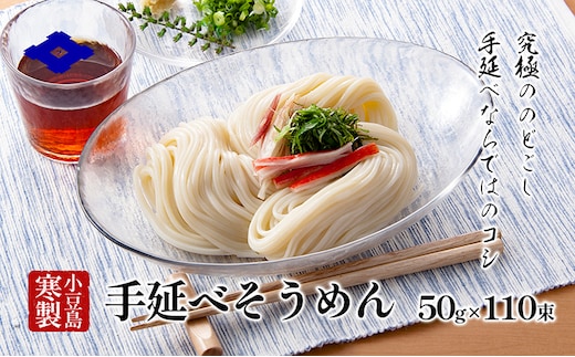 【 小豆島 】手延べそうめん（太口）50g×110束 手延べ そうめん 素麺 小豆島 土庄町 麺 細うどん