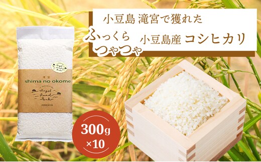 【 小豆島 】小豆島 滝宮で獲れたふっくらつやつや 小豆島産 コシヒカリ 300g×10個 こしひかり お試し 少量 小分け お米 米 白米 精米 もっちり 甘み 3kg 香川 香川県 土庄 土庄町