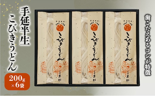 うどん 手延 半生 こびきうどん 200g×6袋 麺類 麺