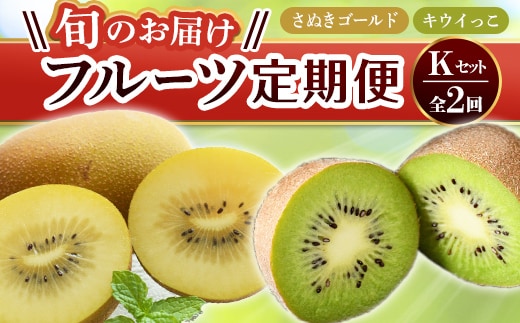 【フルーツ定期便 2回】 《さぬきゴールドからスタート》 Kセット さぬきゴールド 約2.7kg キウイっこ 約1.8kg キウイ キウイフルーツ 旬 果物 国産 香川県 フルーツ定期便 F5J-789