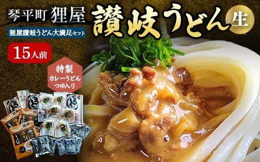 特製カレーうどんつゆ入り 狸屋讃岐うどん大満足セット15人前 5種のつゆ付き 詰合せ 生うどん カレー つゆ うどん 本場 讃岐 讃岐うどん さぬきうどん ご当地 グルメ 名産品 食品 四国 F5J-200