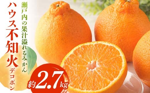 【先行予約】《2026年1月中旬～2月下旬頃お届け》 溢れるみかん ハウス不知火 約2.7kg しらぬい 糖度13度以上 みかん 柑橘 フルーツ 旬 でこぽん デコポン 厳選 F5J-546