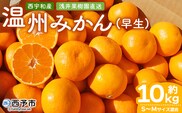 先行予約 ＜浅井果樹園 温州みかん 約10kg（早生）＞ 柑橘 果物 フルーツ ミカン 蜜柑 オレンジ うんしゅうみかん ウンシュウミカン 選べる ワセ 食べて応援 特産品 西宇和 愛媛県 西予市 【常温】『2025年11月中旬～12月上旬迄に順次出荷予定』