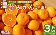 先行予約 ＜浅井果樹園 温州みかん 約3kg（早生）＞ 柑橘 果物 フルーツ ミカン 蜜柑 オレンジ うんしゅうみかん ウンシュウミカン 選べる ワセ 食べて応援 特産品 西宇和 愛媛県 西予市 【常温】『2025年11月中旬～12月上旬迄に順次出荷予定』