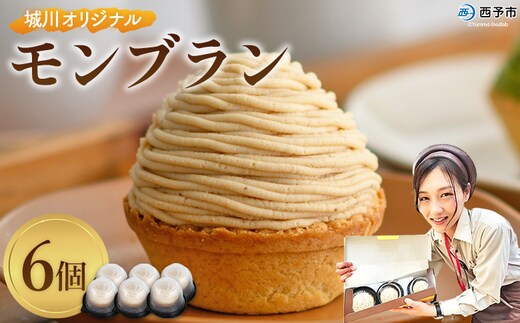 ＜城川オリジナル モンブラン 6個入り ＞ 栗 スイーツ マロン 洋菓子 おかし ケーキ くり お試し 和栗ペースト クリーム 渋皮煮 スポンジ チーズアパレイユ タルト メニークエスト 愛媛県 西予市【冷凍】『3か月以内に順次出荷予定』ふるさと納税モンブラン