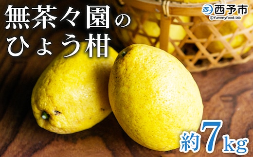 ＜無茶々園のひょう柑 約7kg＞ 果物 みかん ミカン 蜜柑 柑橘 フルーツ ひょうかん 弓削瓢柑 特産品 愛媛県 西予市【常温】