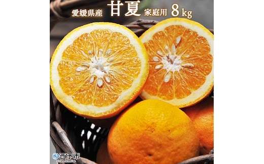 ＜愛媛県西予市産 甘夏 約8kg 家庭用＞ 果物 くだもの ミカン 柑橘 フルーツ あまなつ 訳あり ワケアリ 自宅用 産地直送 特産品 段畑みかん 愛媛県 西予市【常温】『2026年3月中旬～4月上旬迄に順次出荷予定』